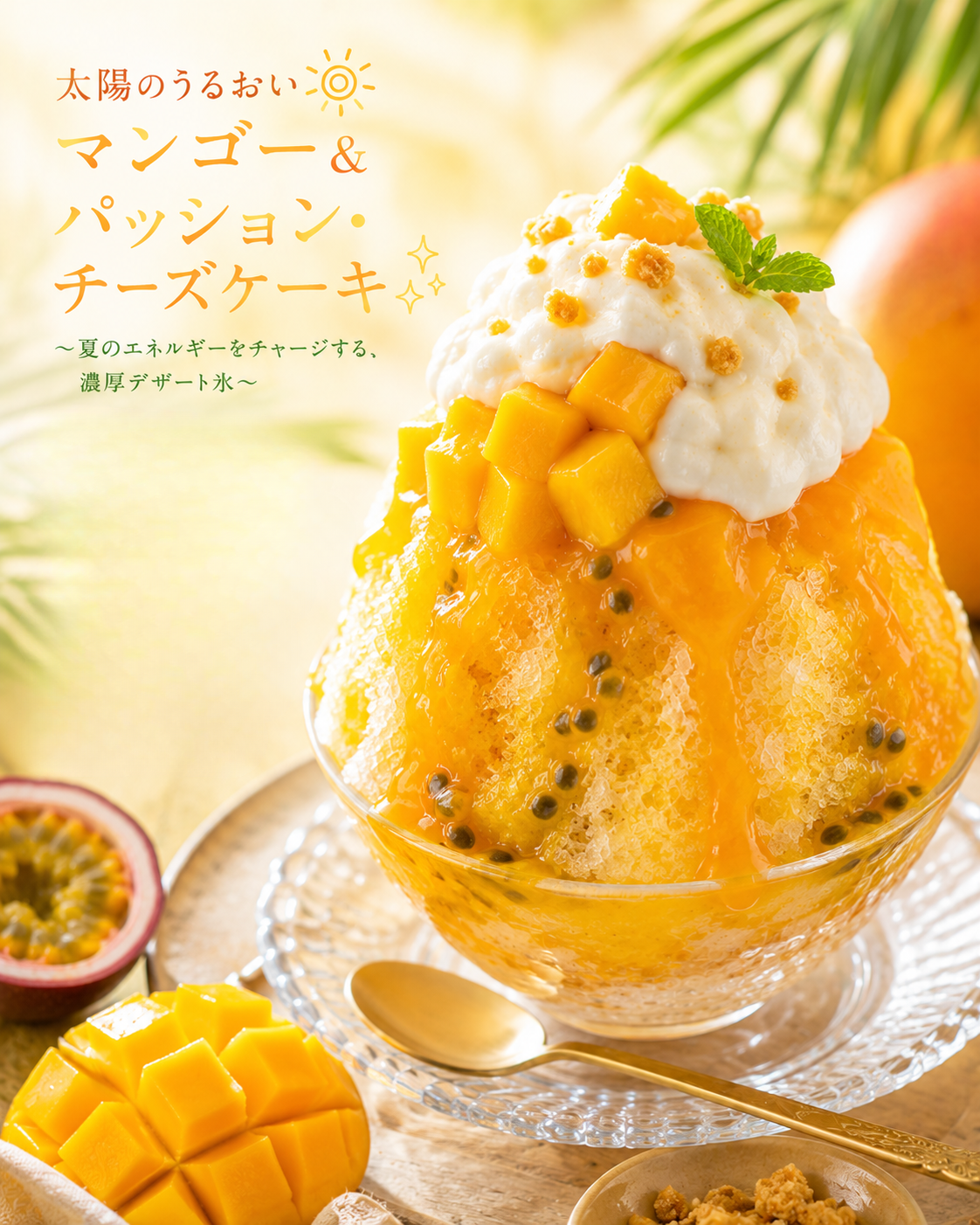 太陽のうるおいマンゴー＆パッション・チーズケーキ